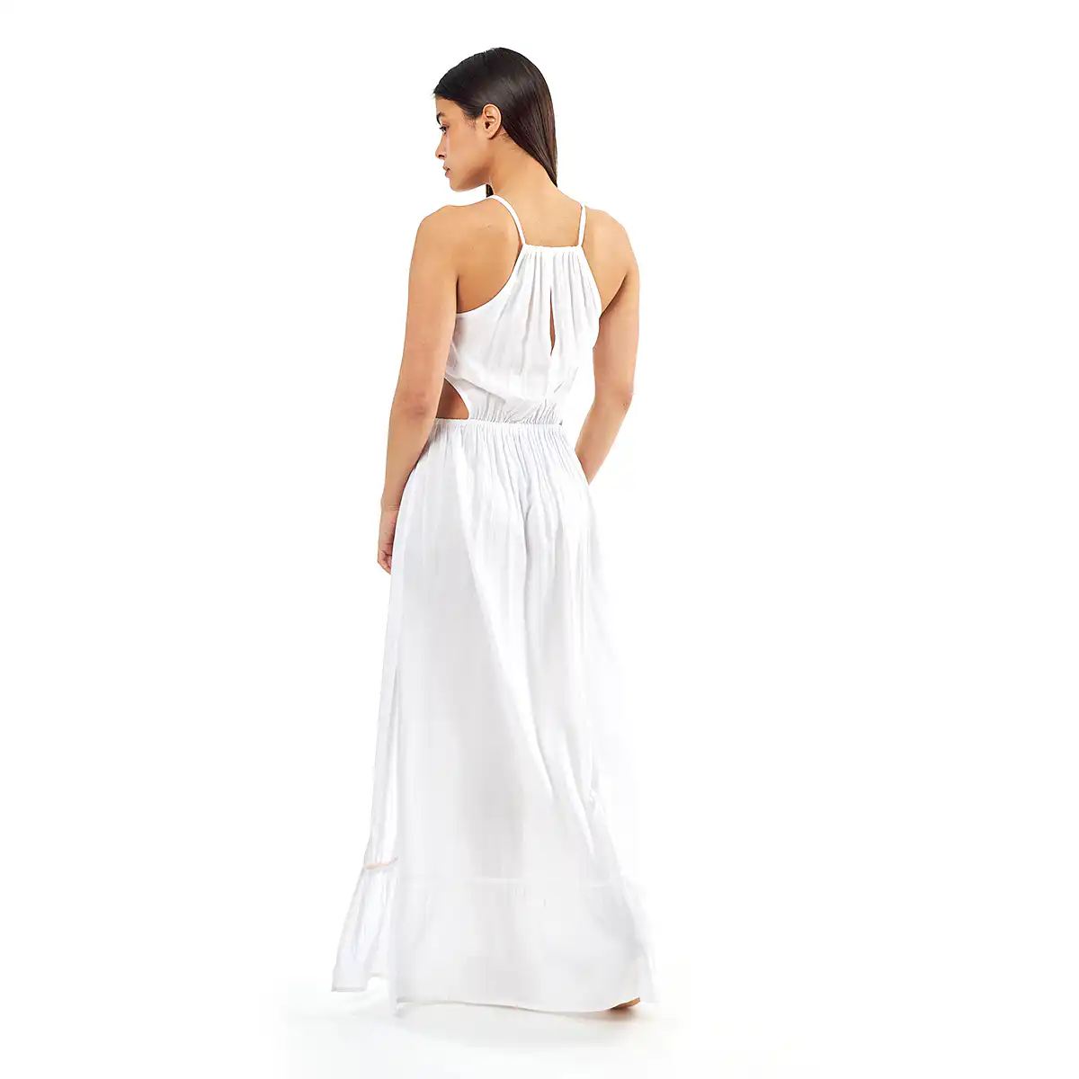 Verde Γυναικείο Φόρεμα 52-0077 Ρεγιόν Ινδίας Άσπρο