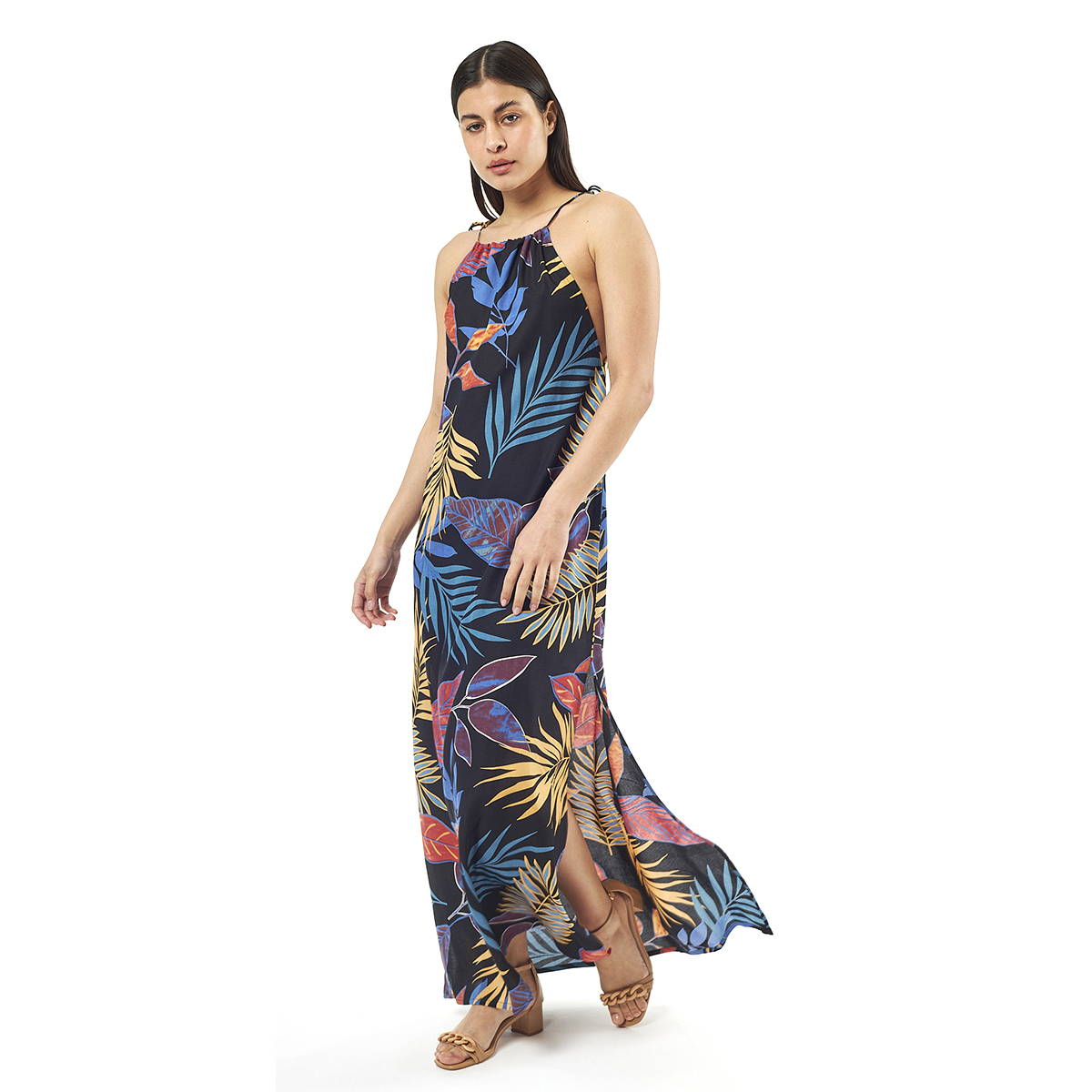 Verde Γυναικείο Φόρεμα 52-0078 Ρεγιόν Ινδίας Μαύρο