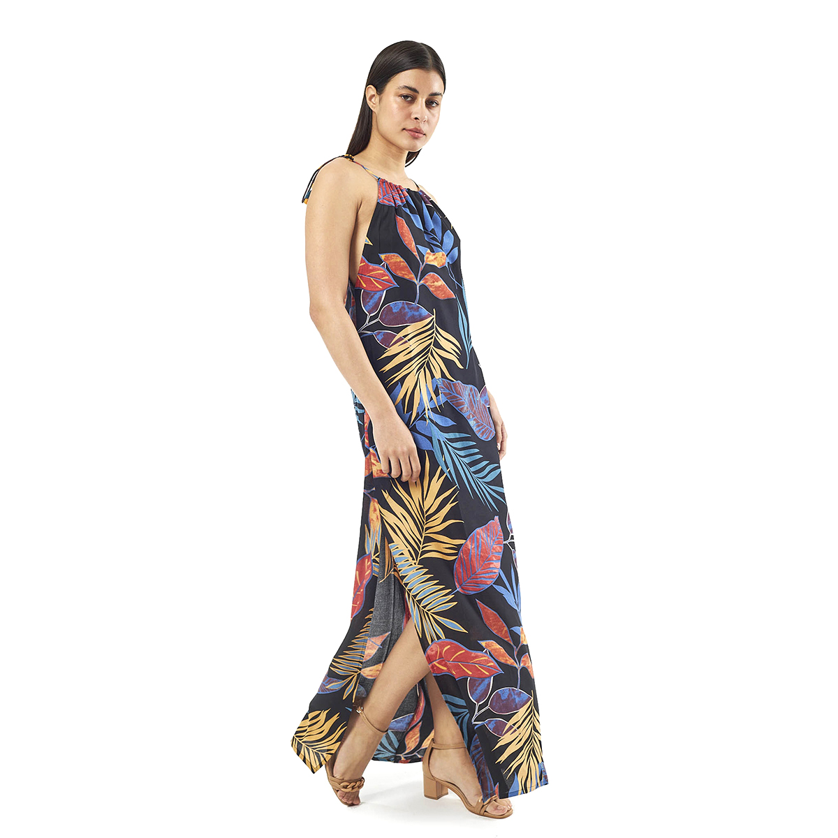 Verde Γυναικείο Φόρεμα 52-0078 Ρεγιόν Ινδίας Μαύρο