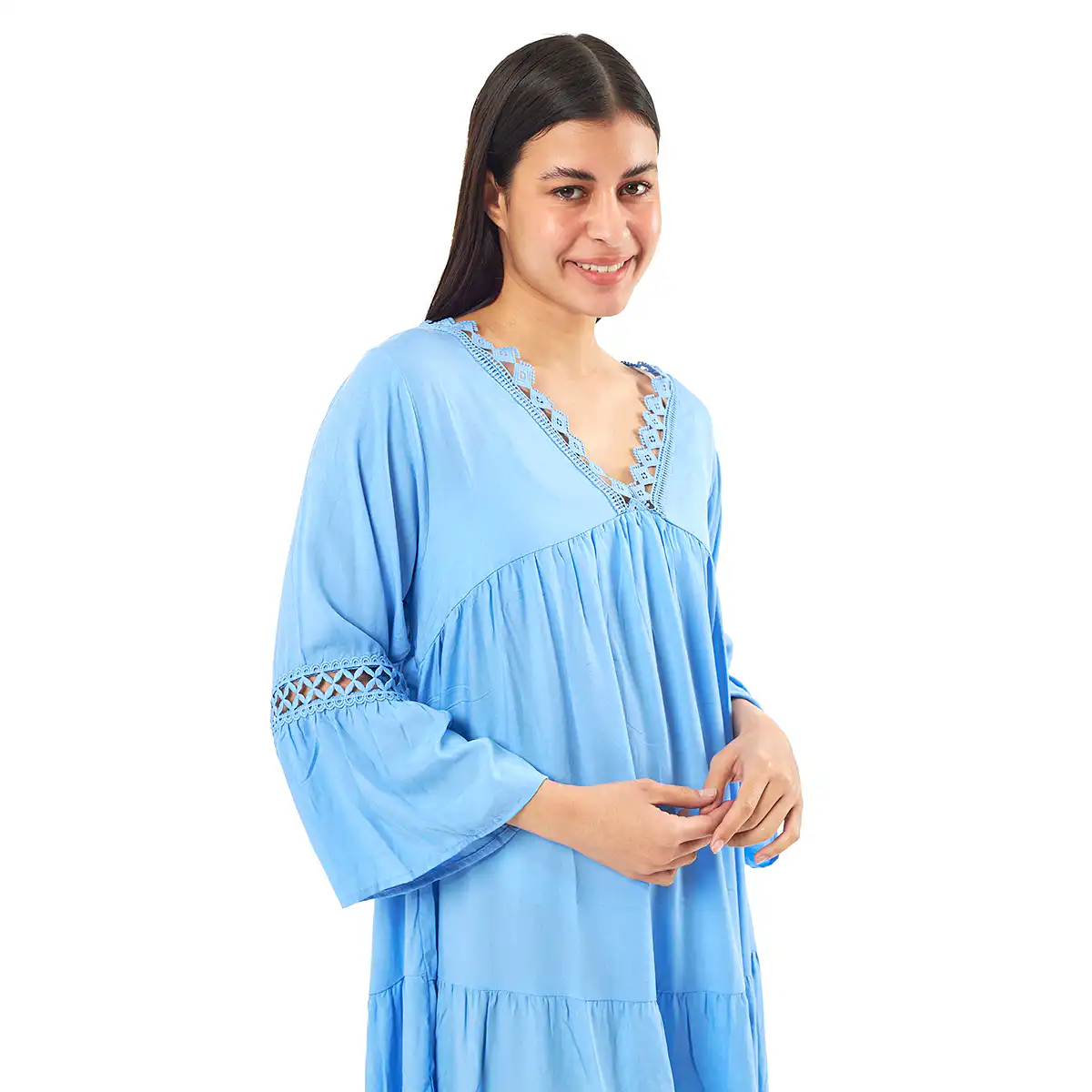 Verde Γυναικείο Φόρεμα 52-0081 Cotton Μπλέ Verde Γυναικείο Φόρεμα 52-0081 Cotton Μπλέ