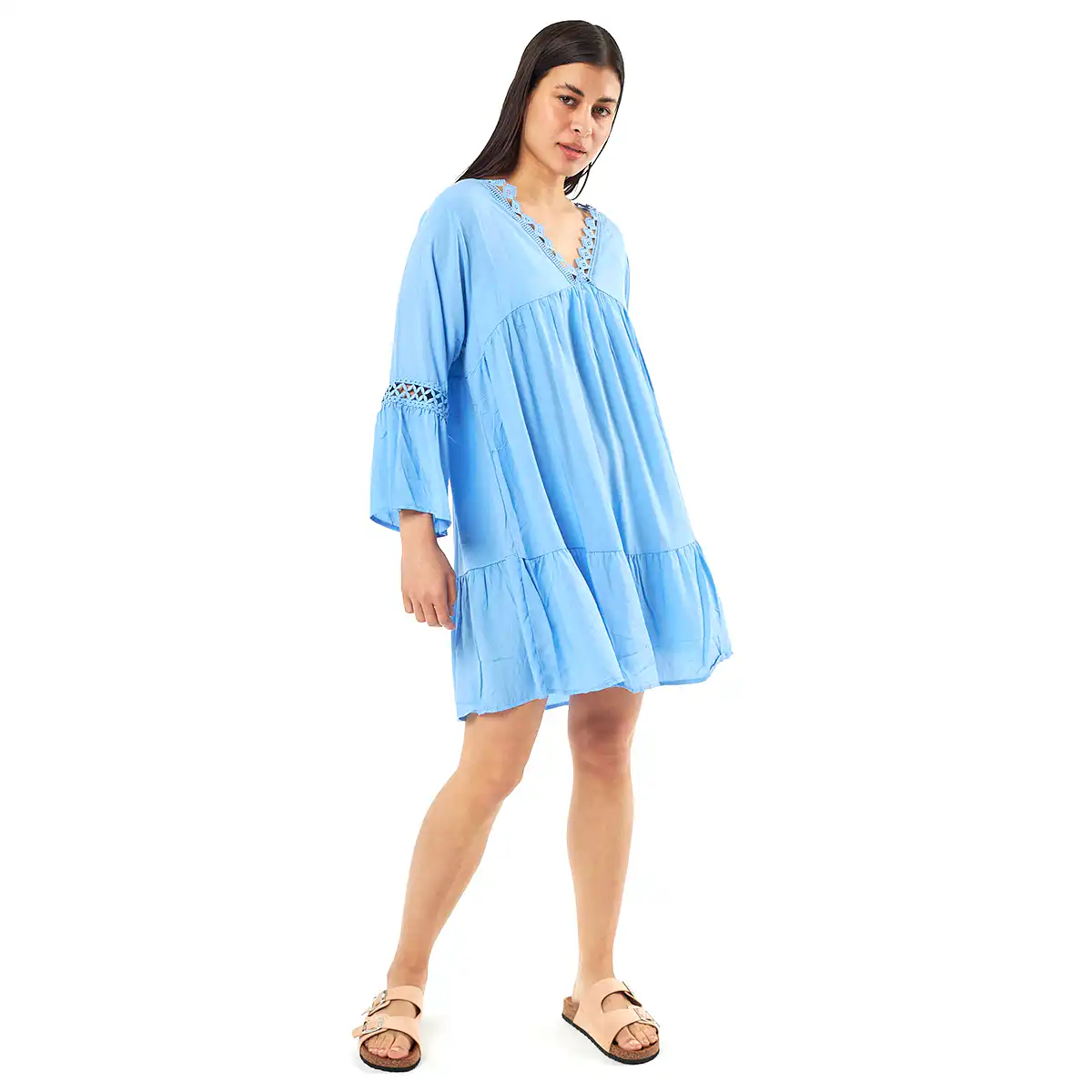 Verde Γυναικείο Φόρεμα 52-0081 Cotton Μπλέ Verde Γυναικείο Φόρεμα 52-0081 Cotton Μπλέ