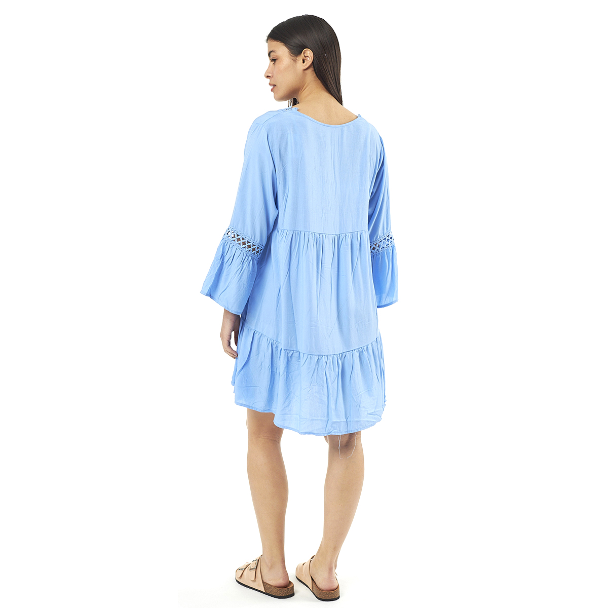 Verde Γυναικείο Φόρεμα 52-0081 Cotton Μπλέ