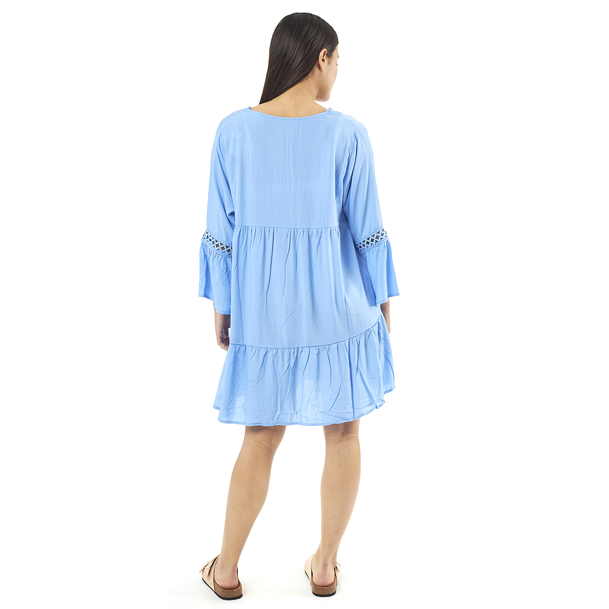 Verde Γυναικείο Φόρεμα 52-0081 Cotton Μπλέ