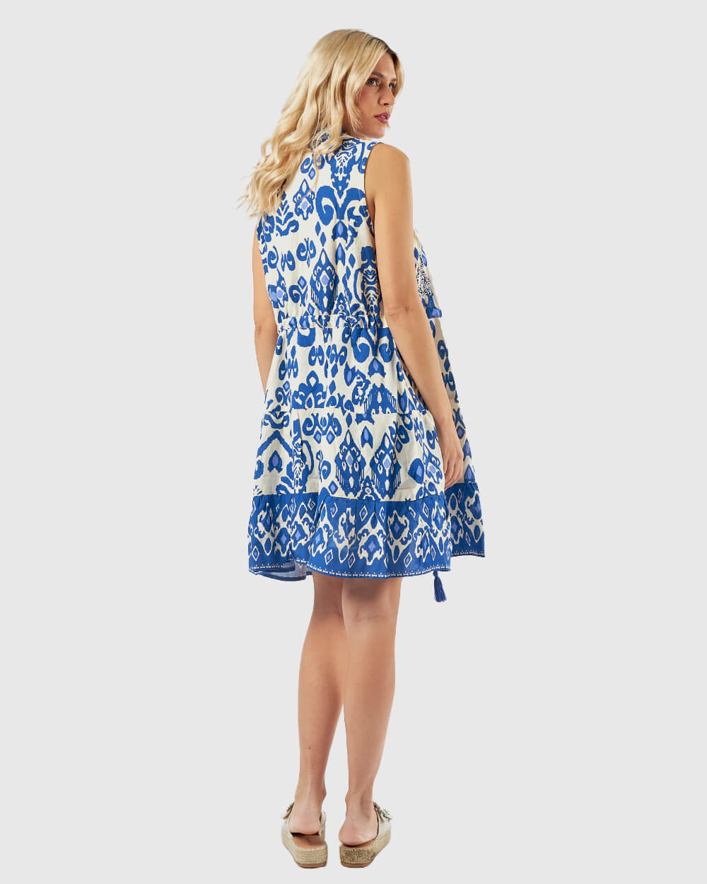 VERDE ΓΥΝΑΙΚΕΙΟ ΦΟΡΕΜΑ 52-0136 ΒΙΣΚΟΖΗ ΙΝΔΙΑΣ ΜΠΛΕ