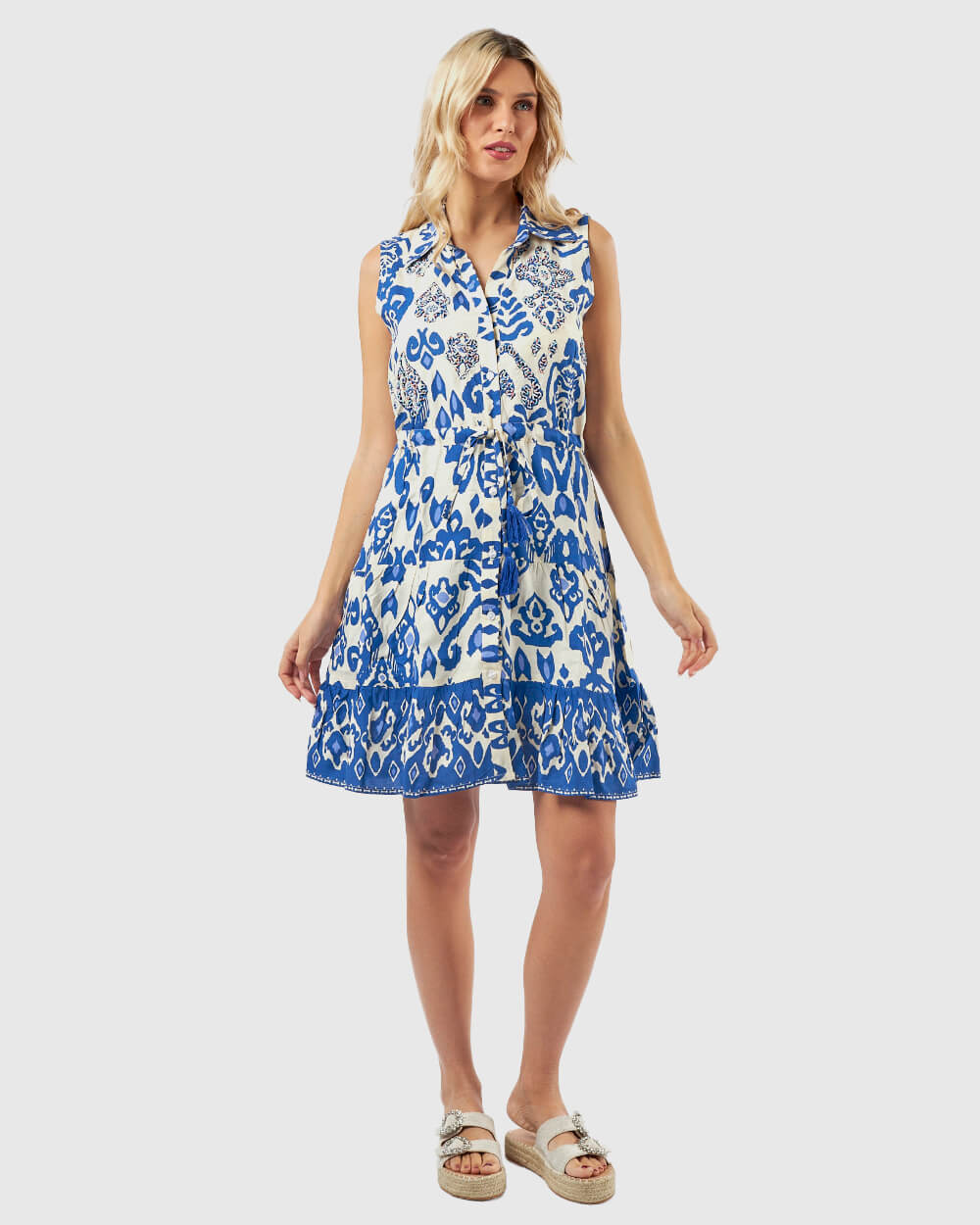 VERDE ΓΥΝΑΙΚΕΙΟ ΦΟΡΕΜΑ 52-0136 ΒΙΣΚΟΖΗ ΙΝΔΙΑΣ ΜΠΛΕ