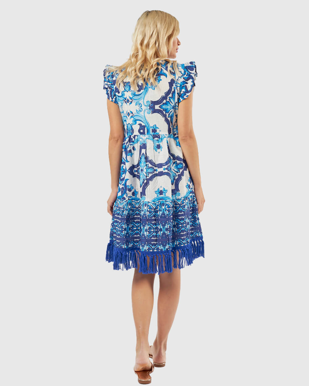 VERDE ΓΥΝΑΙΚΕΙΟ ΦΟΡΕΜΑ 52-0147 ΒΑΜΒΑΚΕΡΟ ΙΝΔΙΑΣ ΜΠΛΕ