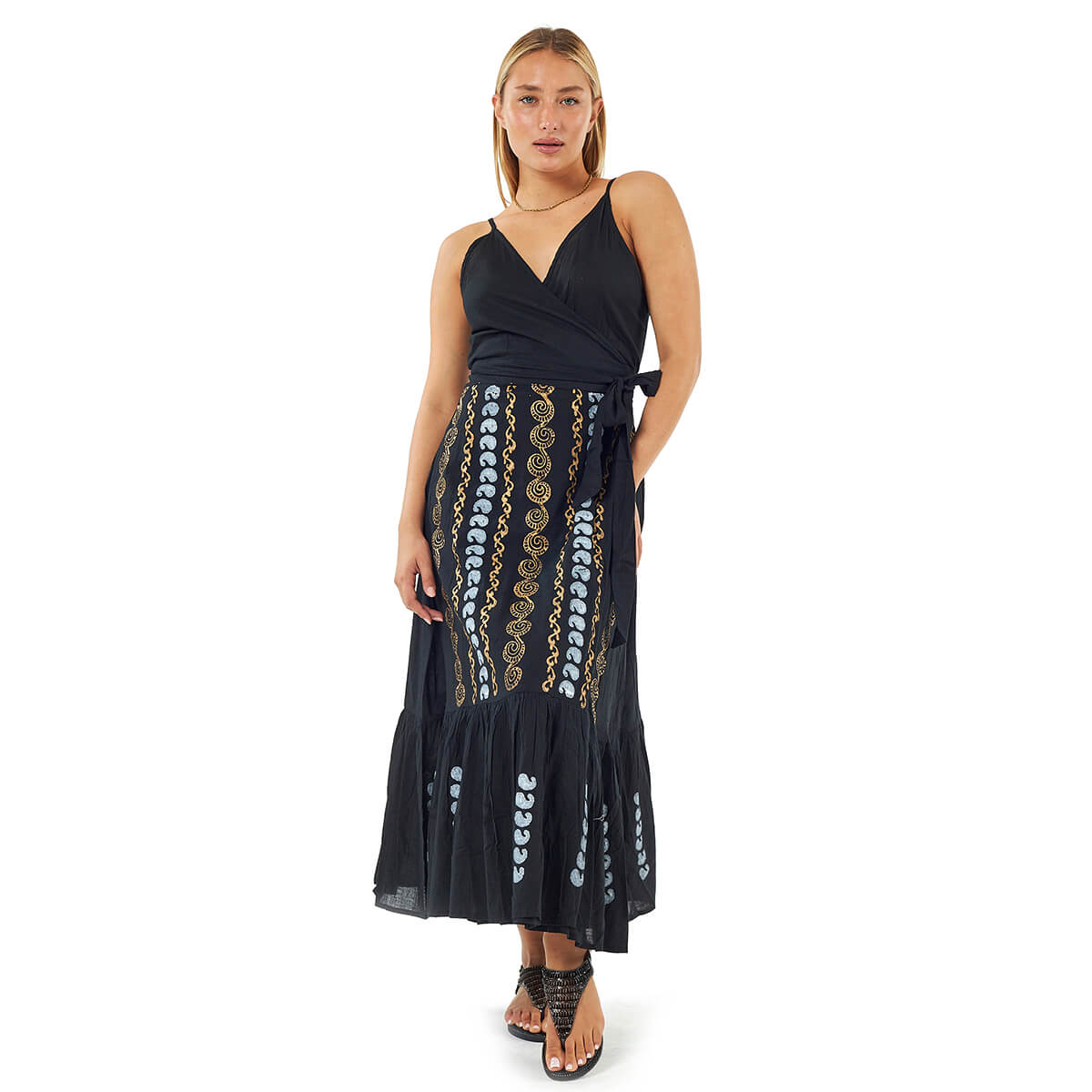 Verde Γυναικείο Φόρεμα 52-0102 Βαμβακερό Μαύρο