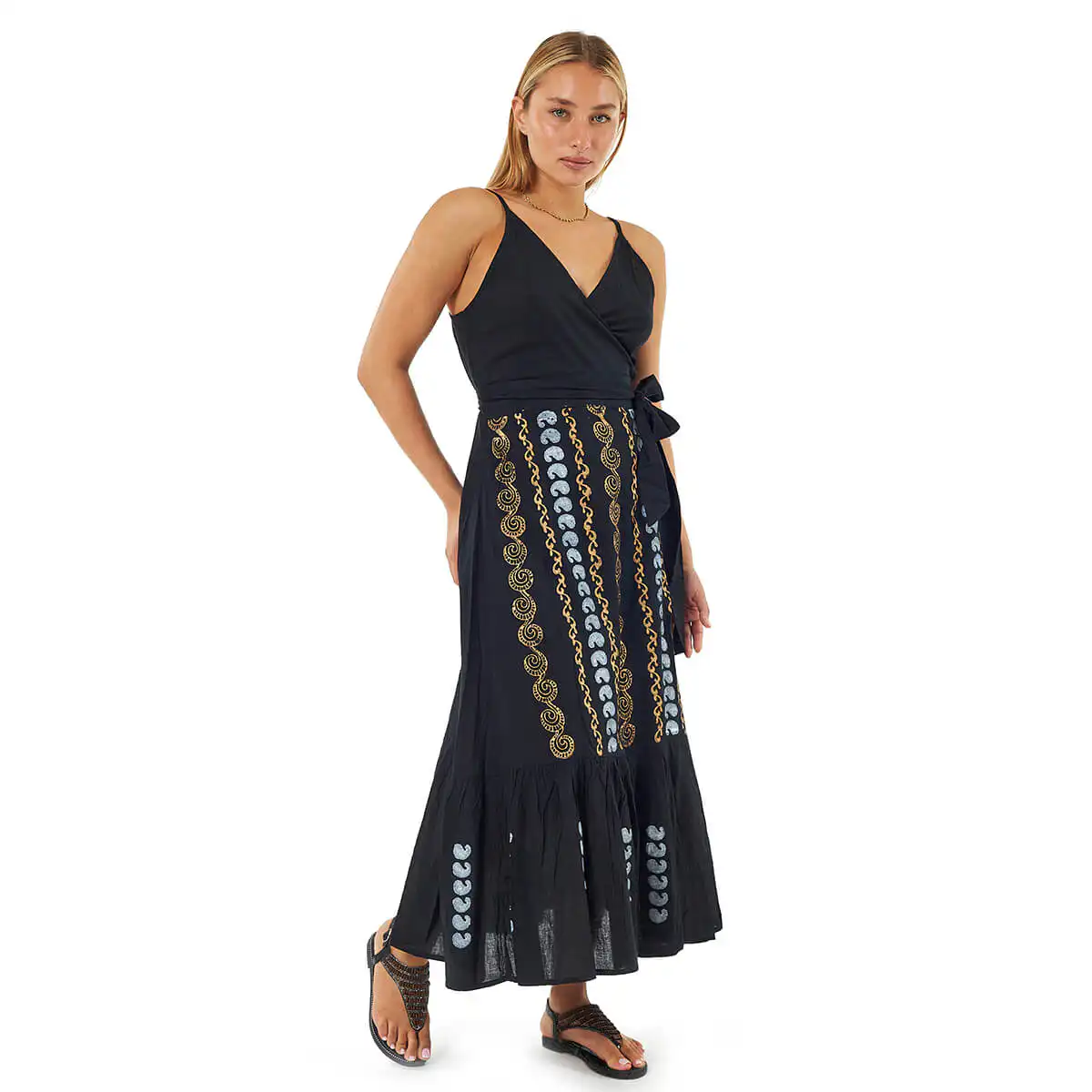 Verde Γυναικείο Φόρεμα 52-0102 Βαμβακερό Μαύρο