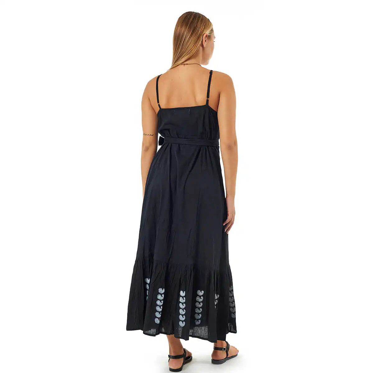 Verde Γυναικείο Φόρεμα 52-0102 Βαμβακερό Μαύρο