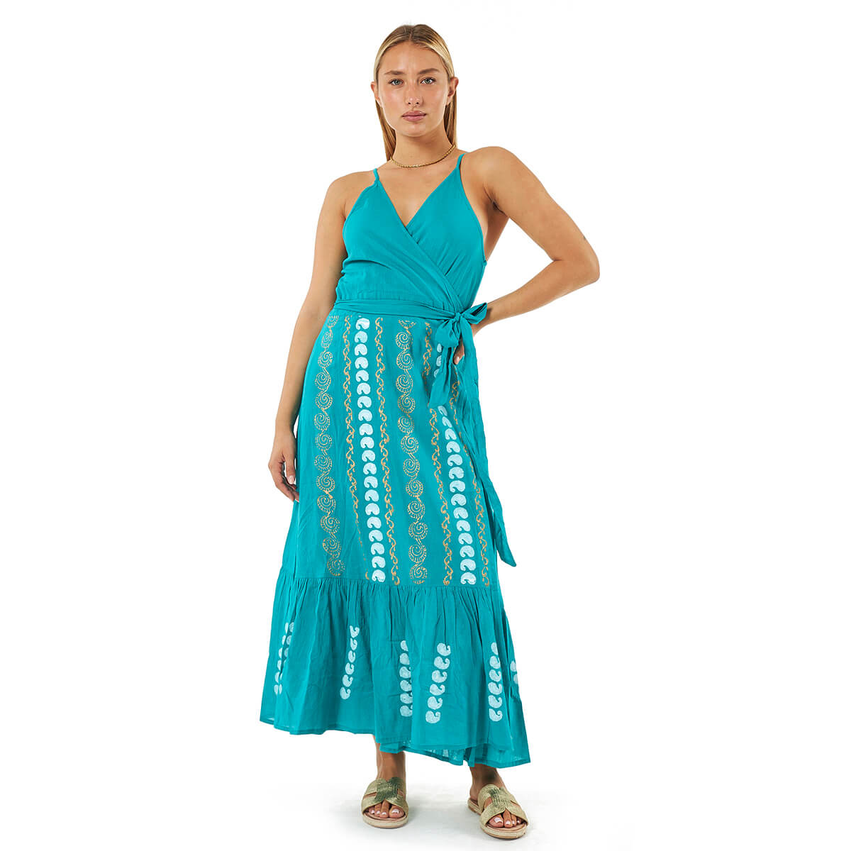 Verde Γυναικείο Φόρεμα 52-0102 Βαμβακερό Πράσινο