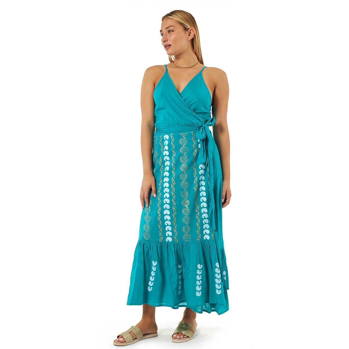 Verde Γυναικείο Φόρεμα 52-0102 Βαμβακερό Πράσινο