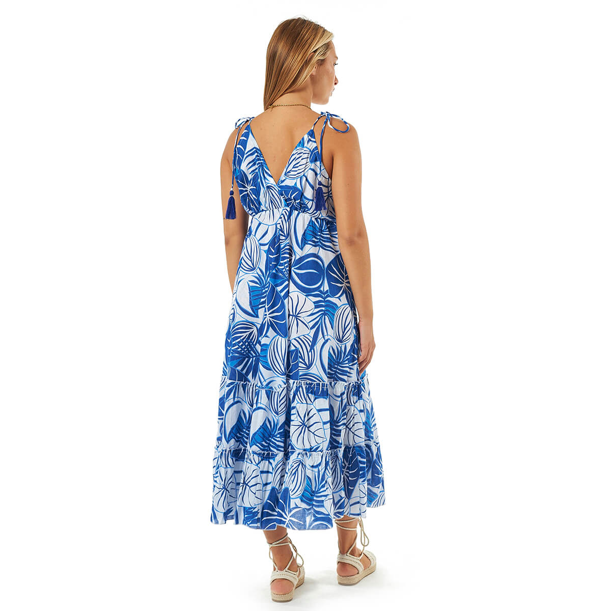 Verde Γυναικείο Φόρεμα 52-0125 Βαμβακερό Μπλε Verde Γυναικείο Φόρεμα 52-0125 Βαμβακερό Μπλε