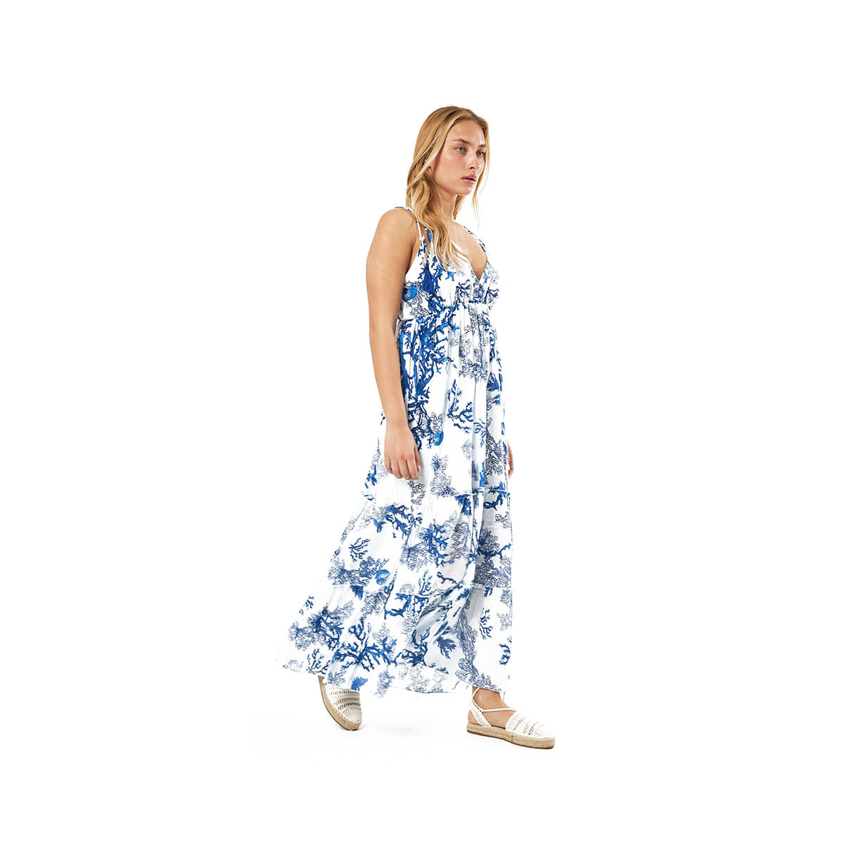 Verde Γυναικείο Φόρεμα 52-0126 Βαμβακερό Άσπρο