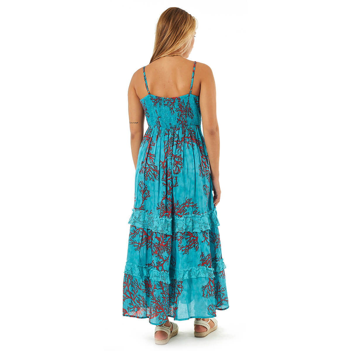 Verde Γυναικείο Φόρεμα 52-0130 Βαμβακερό Μπλε