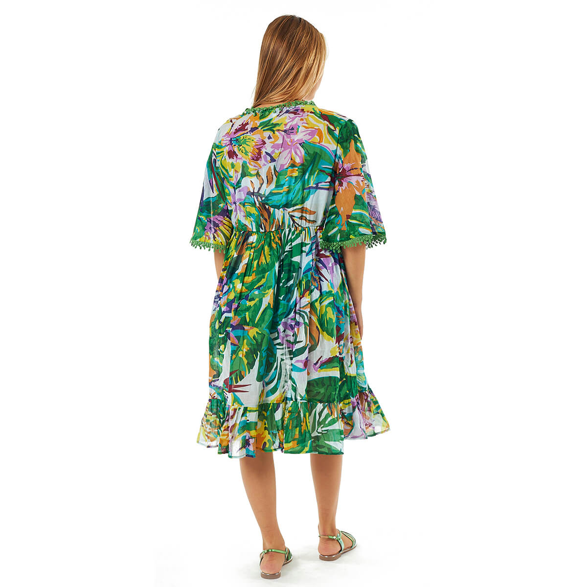 Verde Γυναικείο Φόρεμα 52-0089 Βαμβακερό Πράσινο Verde Γυναικείο Φόρεμα 52-0089 Βαμβακερό Πράσινο