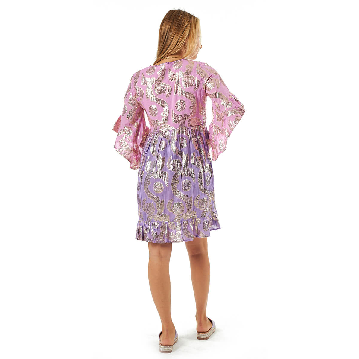 Verde Γυναικείο Φόρεμα 52-0092 Βαμβακερό Ροζ