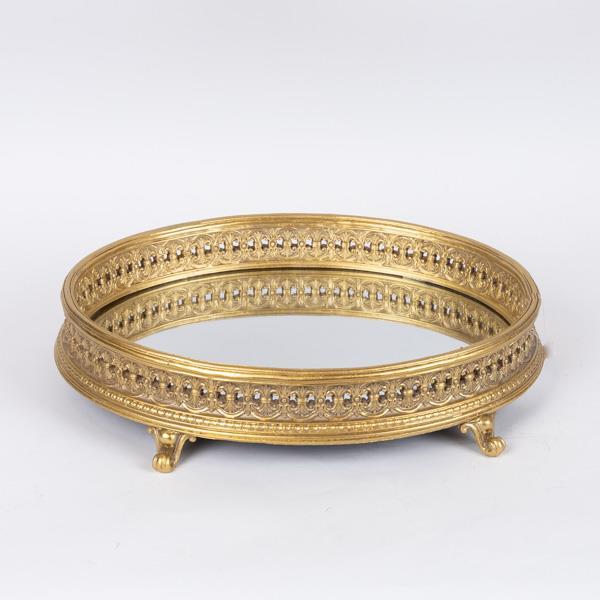 ΔΙΣΚΟΣ ΠΟΛΥΡΕΖΙΝ ΜΕ ΚΑΘΡΕΦΤΗ ΧΡΥΣΟΣ ΑΝΤΙΚΕ 37.2X28.6X7.8cm