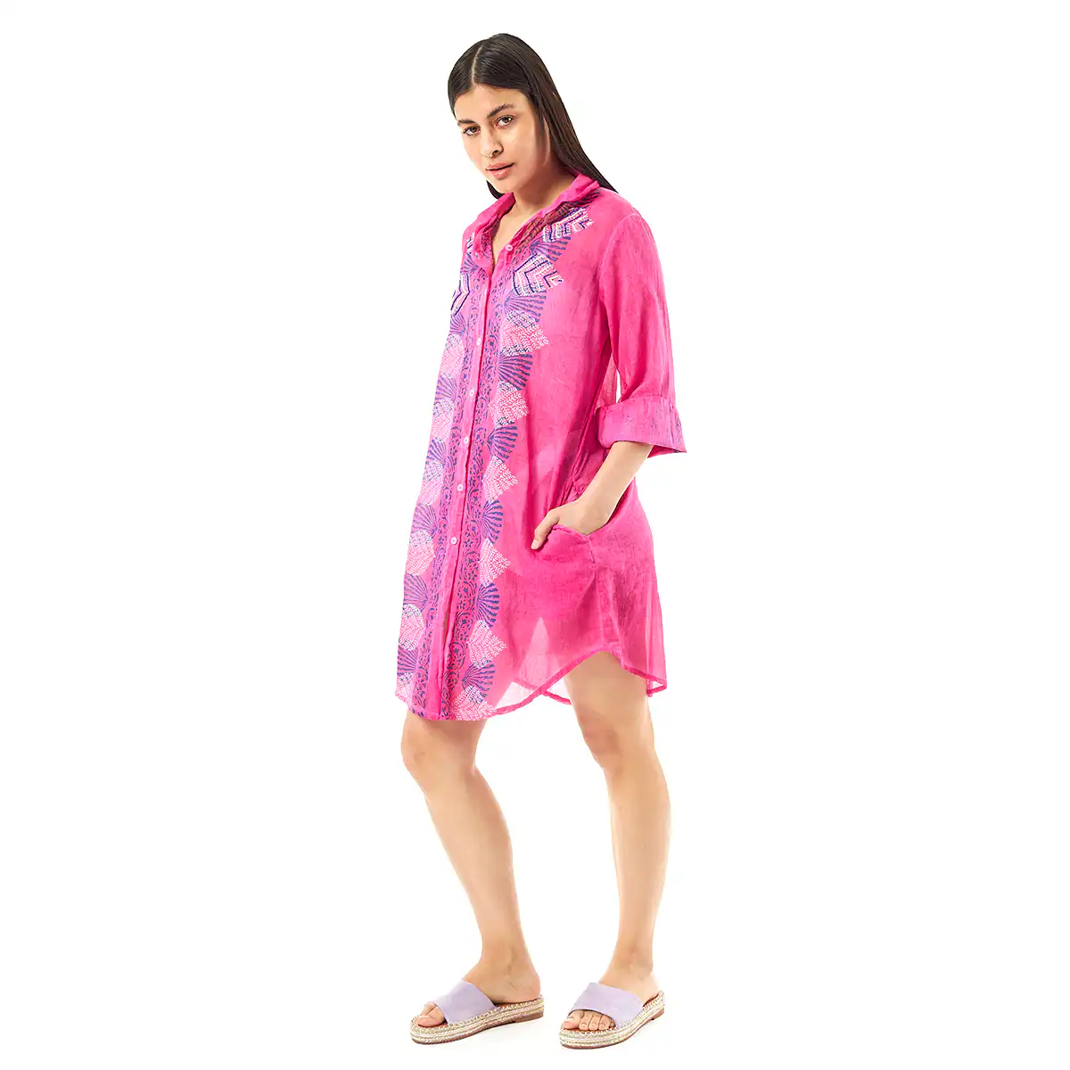 Verde Γυναικεία Πουκαμίσα 53-0026 Cotton Ινδίας Κοραλί Verde Γυναικεία Πουκαμίσα 53-0026 Cotton Ινδίας Κοραλί