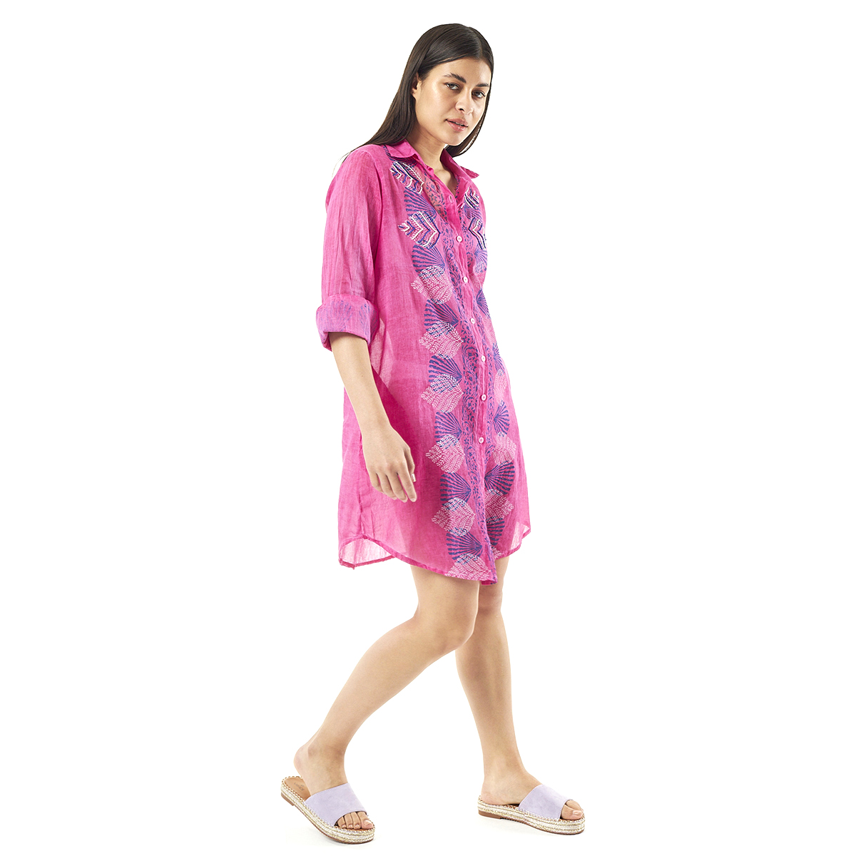 Verde Γυναικεία Πουκαμίσα 53-0026 Cotton Ινδίας Κοραλί