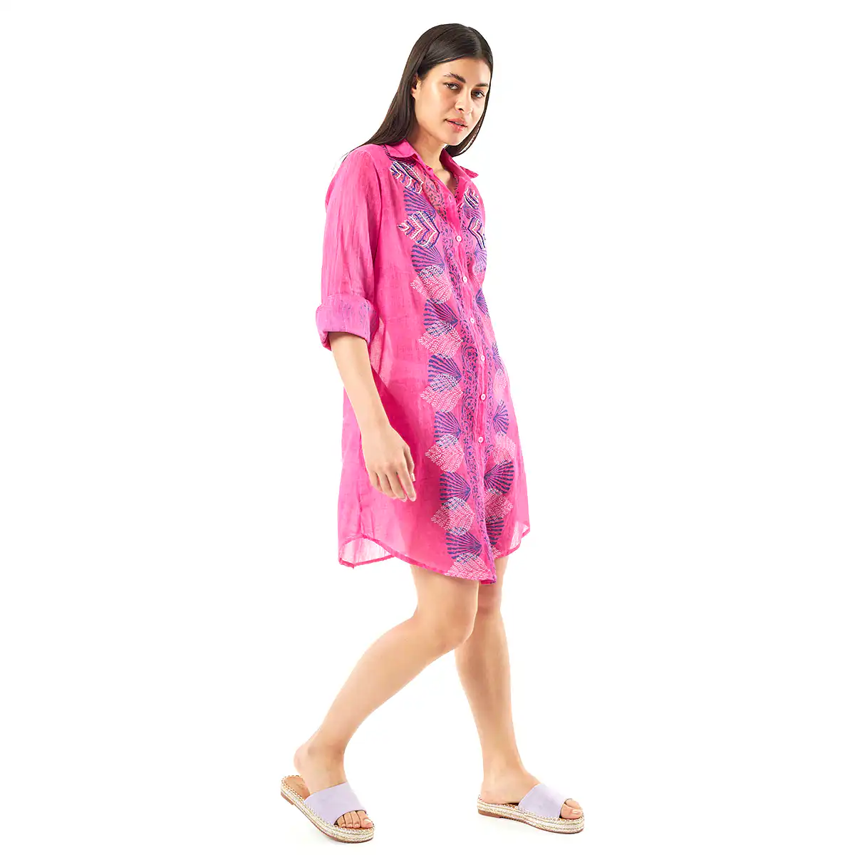 Verde Γυναικεία Πουκαμίσα 53-0026 Cotton Ινδίας Κοραλί Verde Γυναικεία Πουκαμίσα 53-0026 Cotton Ινδίας Κοραλί