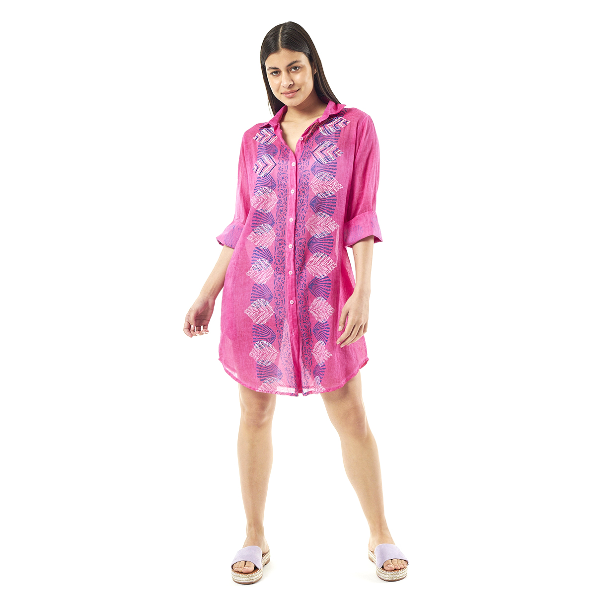 Verde Γυναικεία Πουκαμίσα 53-0026 Cotton Ινδίας Κοραλί