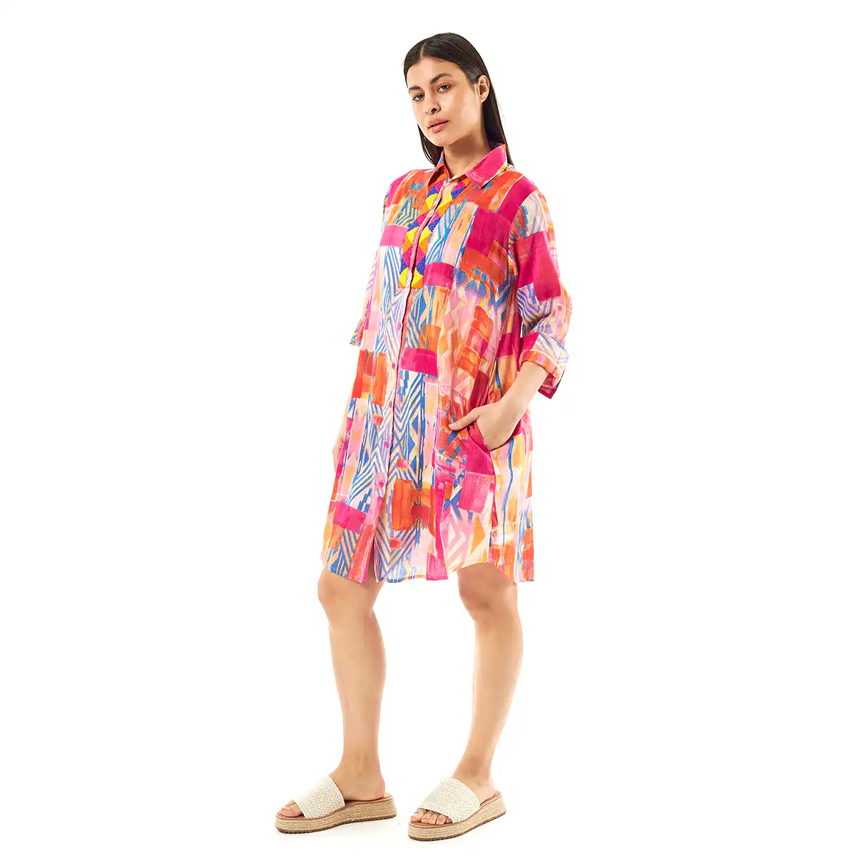 Verde Γυναικεία Πουκαμίσα 53-0027 Cotton Ινδίας Πολύχρωμο Verde Γυναικεία Πουκαμίσα 53-0027 Cotton Ινδίας Πολύχρωμο