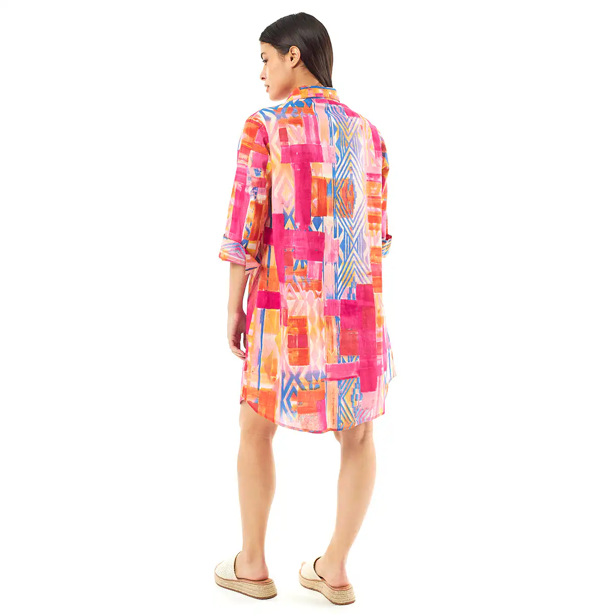 Verde Γυναικεία Πουκαμίσα 53-0027 Cotton Ινδίας Πολύχρωμο