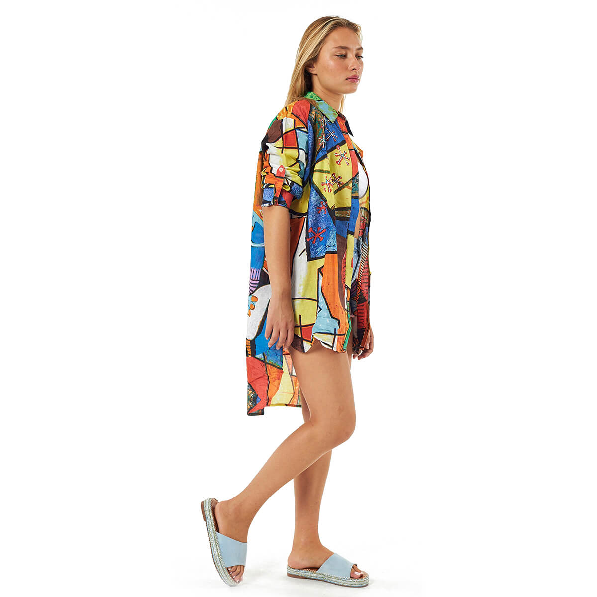 Verde Γυναικεία Πουκαμίσα 53-0035 Βαμβακερή Κίτρινο