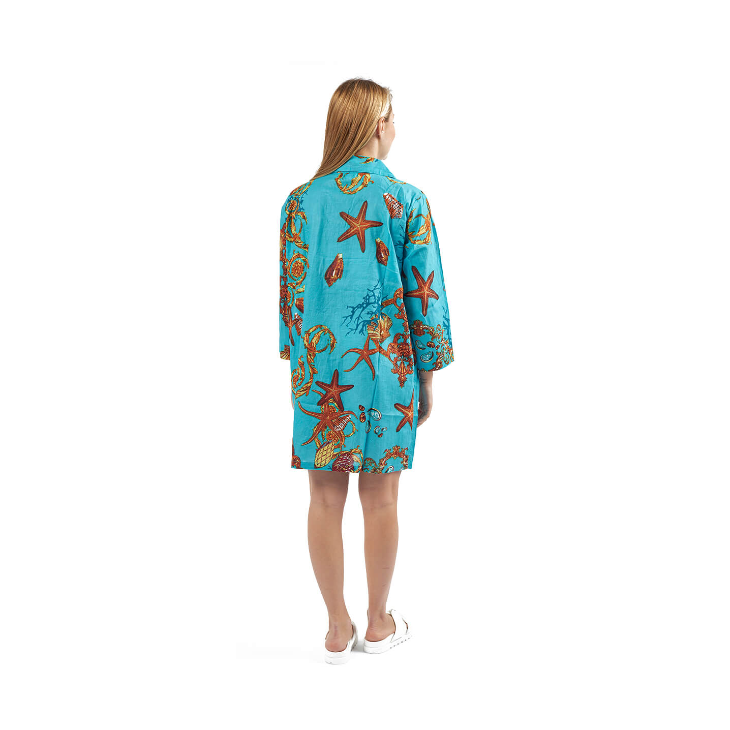 Verde Γυναικεία Πουκαμίσα 53-0046 Βαμβακερή Γαλάζιο