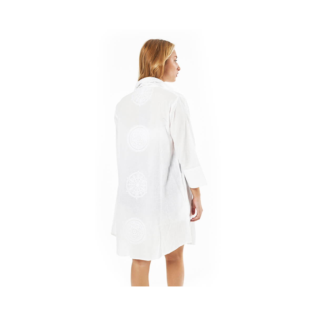 Verde Γυναικεία Πουκαμίσα 53-0052 Βαμβακερή Άσπρο