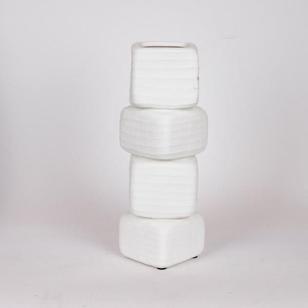 ΒΑΖΟ ΚΕΡΑΜΙΚΟ ΛΕΥΚΟ 15x15x38cm
