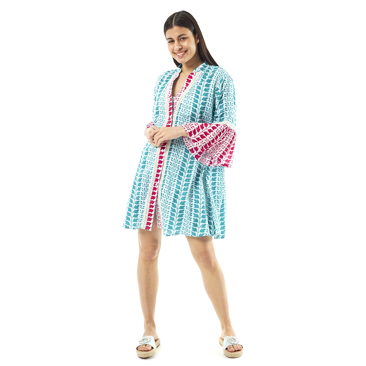 Verde Γυναικεία Μπλούζα 54-0006 Cotton Ινδίας Πολύχρωμο