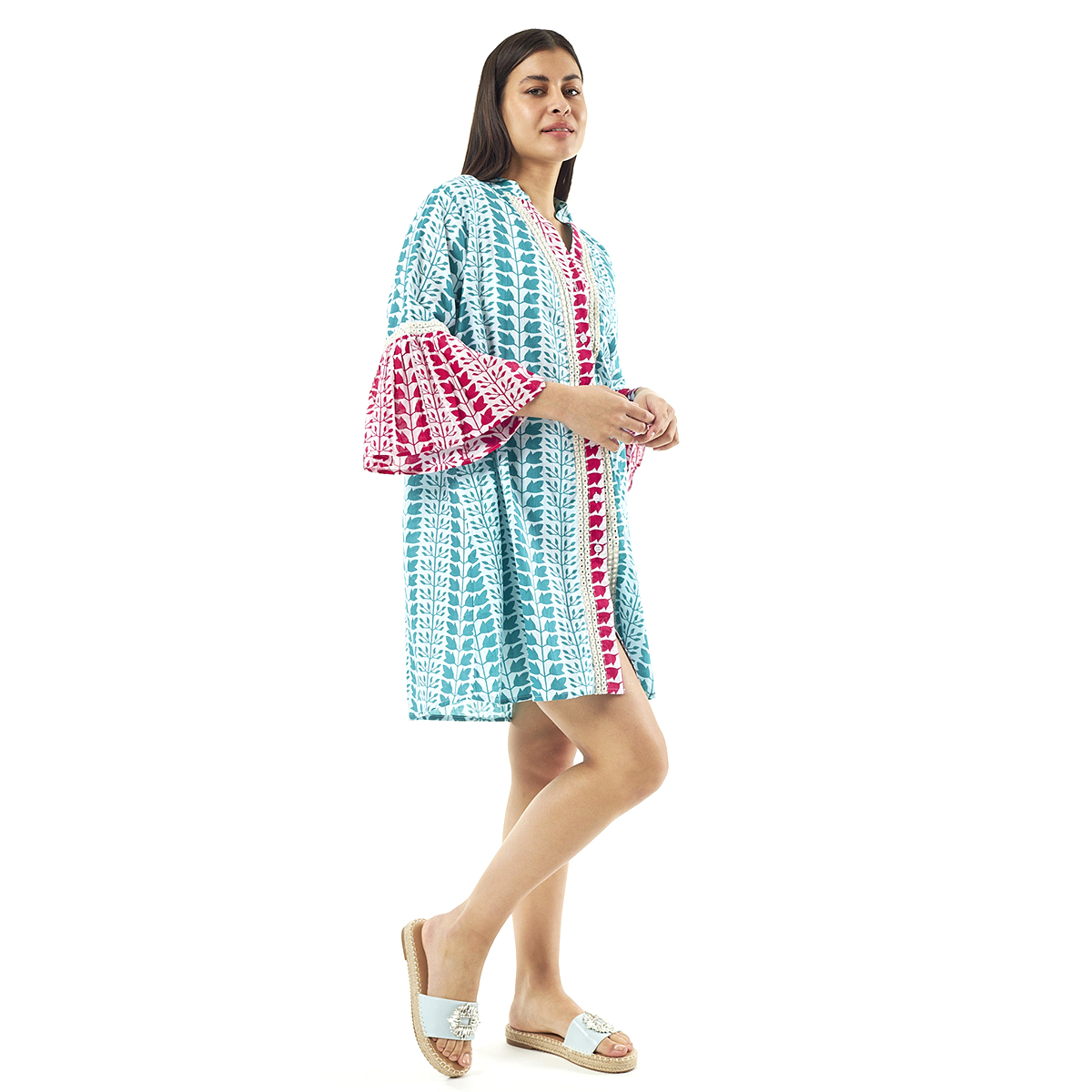 Verde Γυναικεία Μπλούζα 54-0006 Cotton Ινδίας Πολύχρωμο