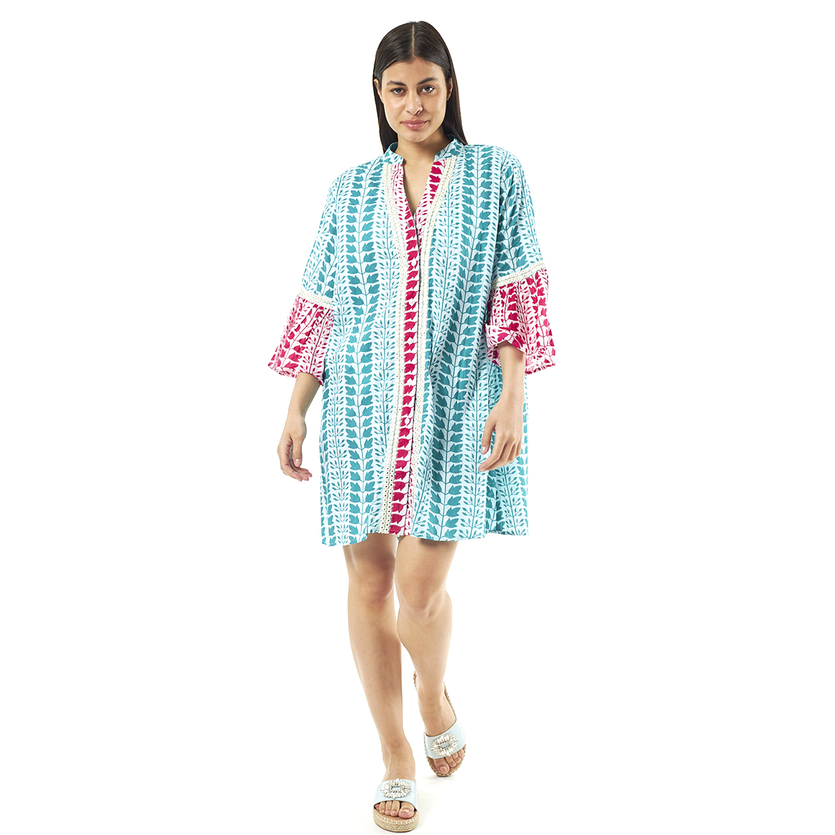 Verde Γυναικεία Μπλούζα 54-0006 Cotton Ινδίας Πολύχρωμο