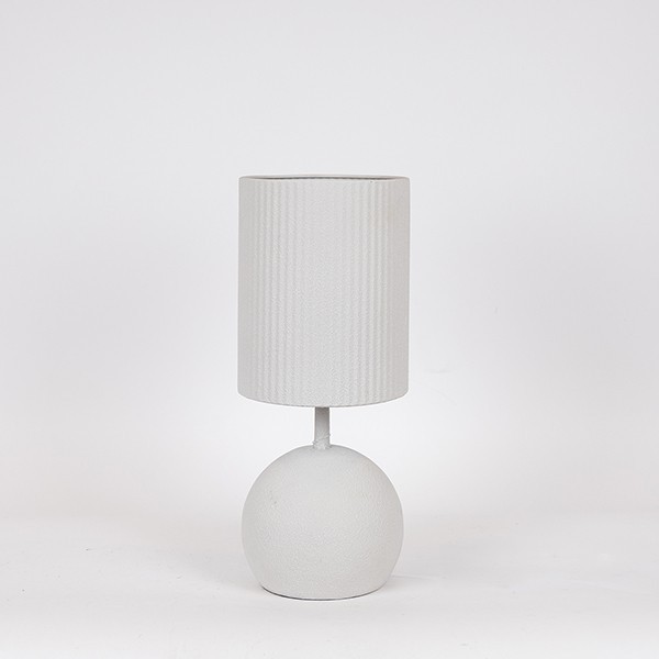 ΕΠΙΤΡΑΠΕΖΙΟ ΦΩΤΙΣΤΙΚΟ ΜΕΤΑΛΛΙΚΟ ΛΕΥΚΟ 19x19x45cm