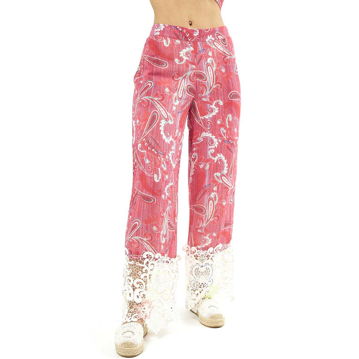 Verde Γυναικείο Παντελόνι 55-0005 Cotton Ινδίας Κοραλί