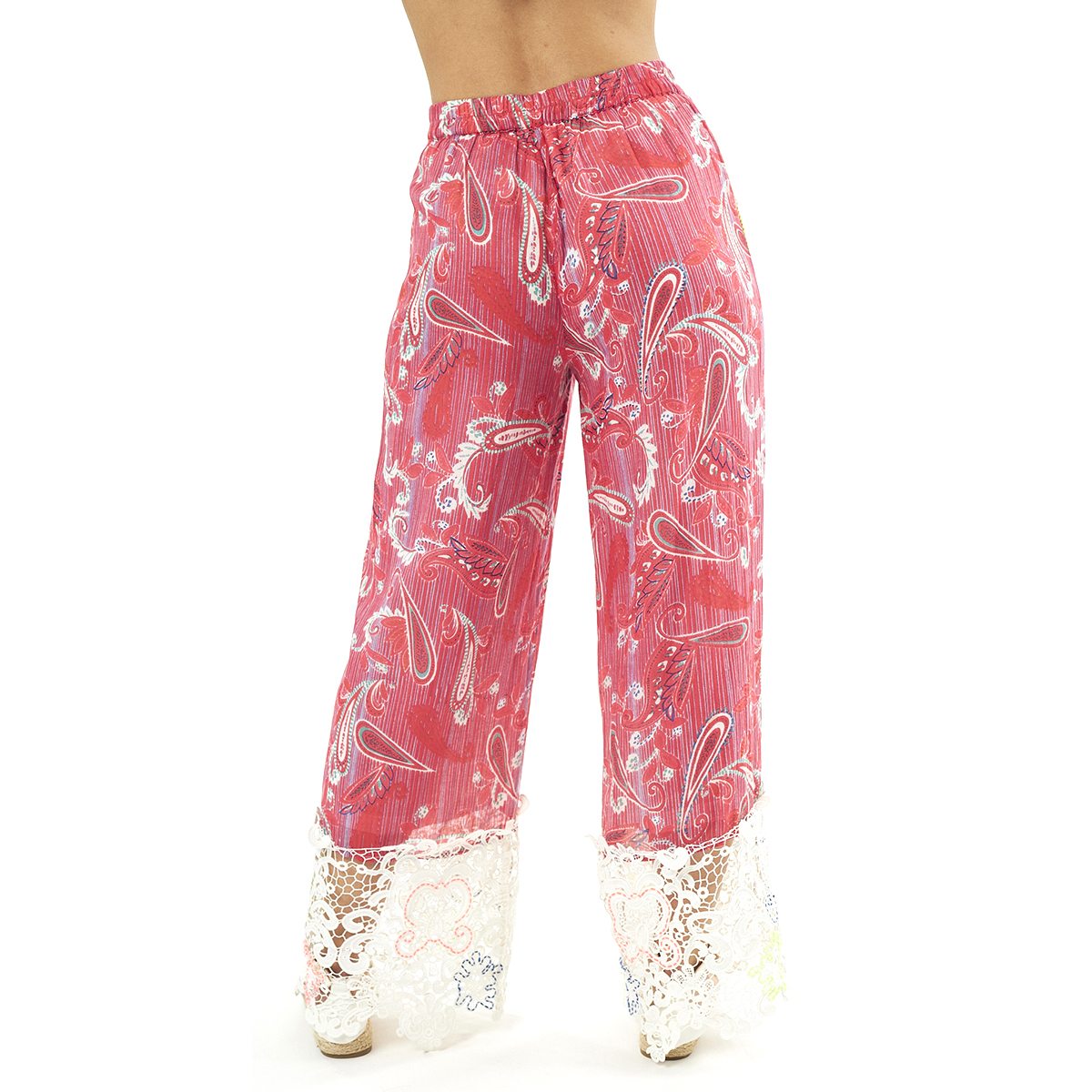 Verde Γυναικείο Παντελόνι 55-0005 Cotton Ινδίας Κοραλί