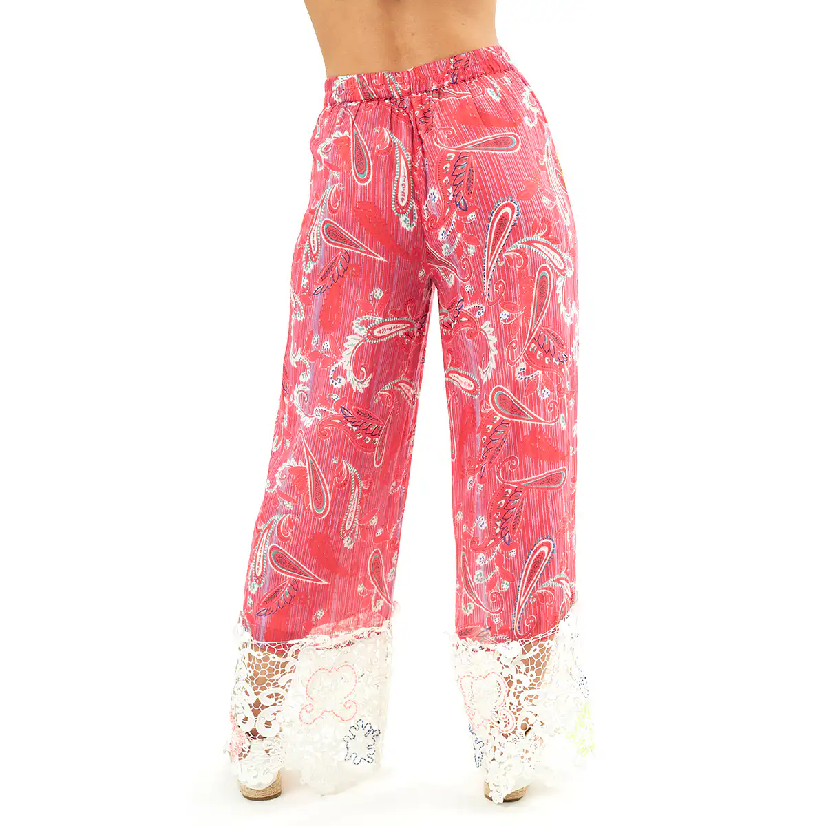 Verde Γυναικείο Παντελόνι 55-0005 Cotton Ινδίας Κοραλί