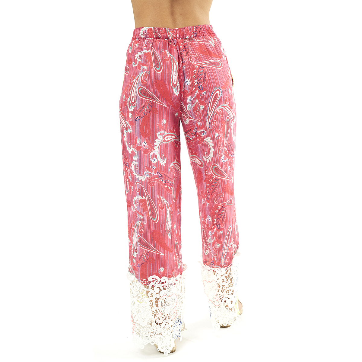 Verde Γυναικείο Παντελόνι 55-0005 Cotton Ινδίας Κοραλί