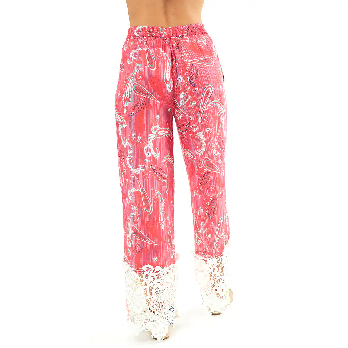 Verde Γυναικείο Παντελόνι 55-0005 Cotton Ινδίας Κοραλί