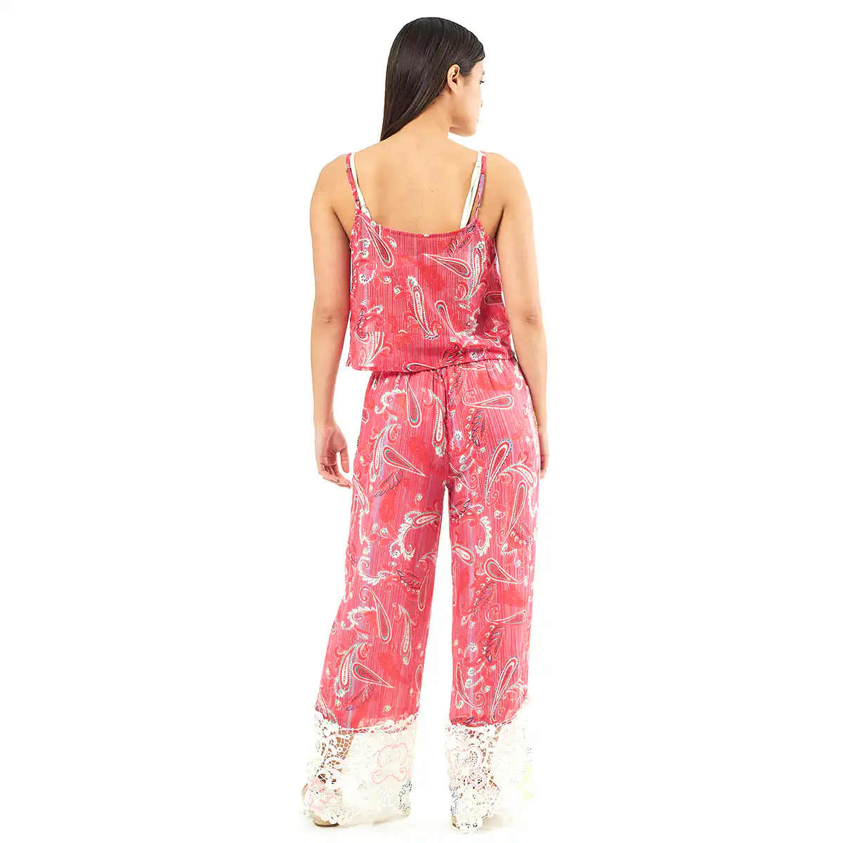 Verde Γυναικείο Παντελόνι 55-0005 Cotton Ινδίας Κοραλί