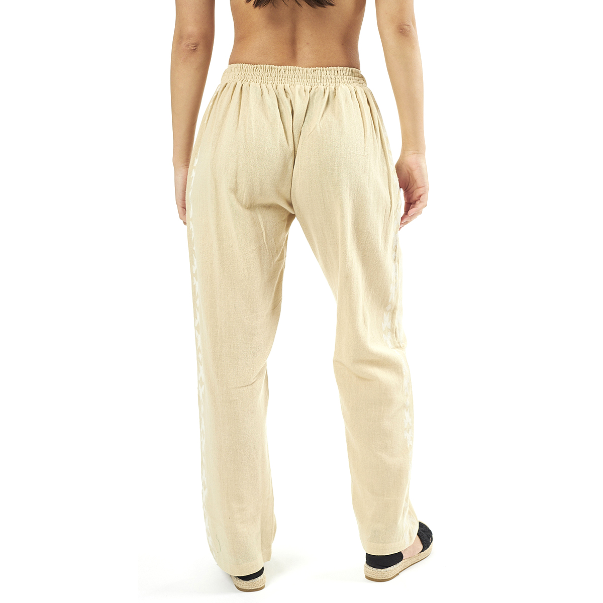 Verde Γυναικείο Παντελόνι 55-0007 Cotton Ινδίας Μπέζ