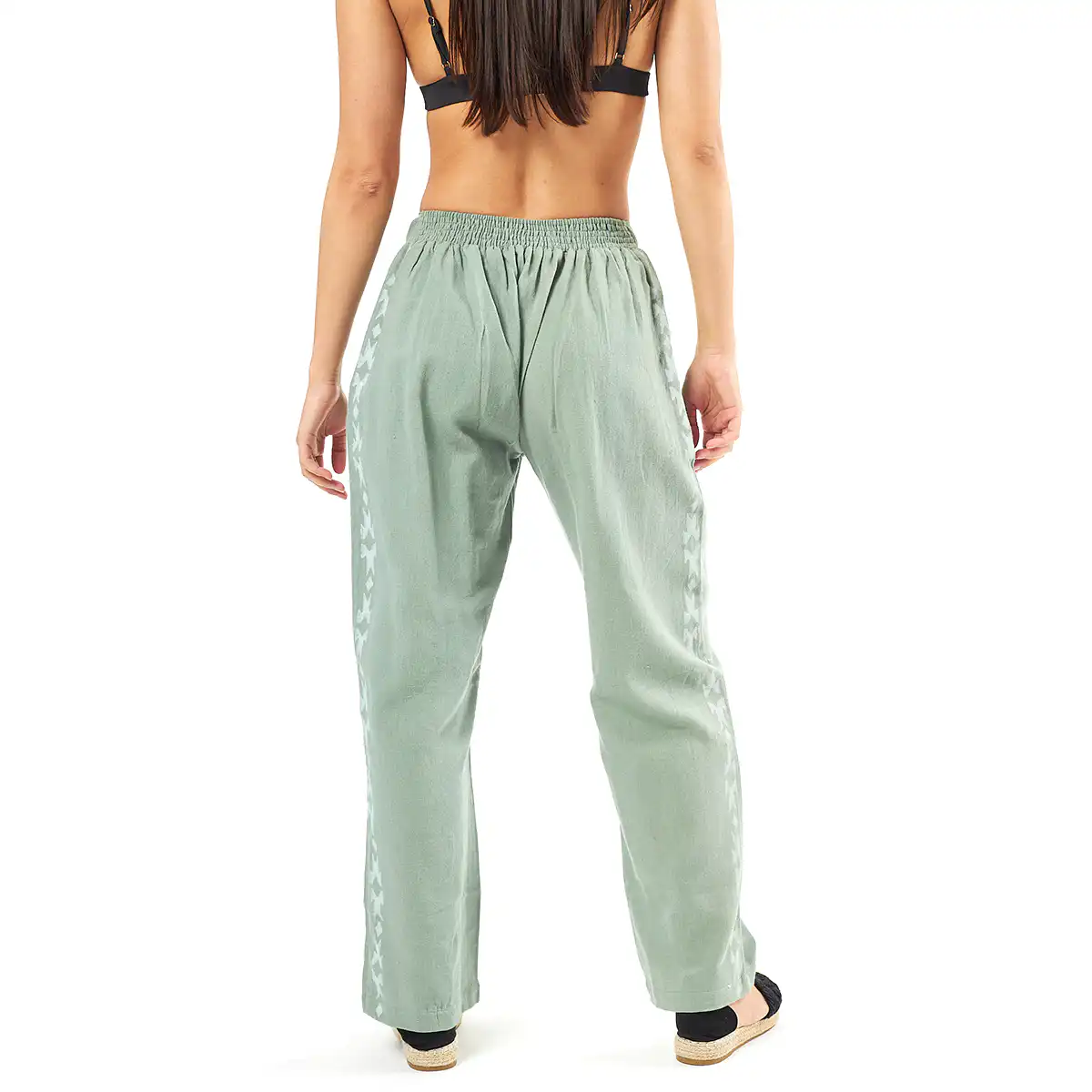 Verde Γυναικείο Παντελόνι 55-0007 Cotton Ινδίας Χακί