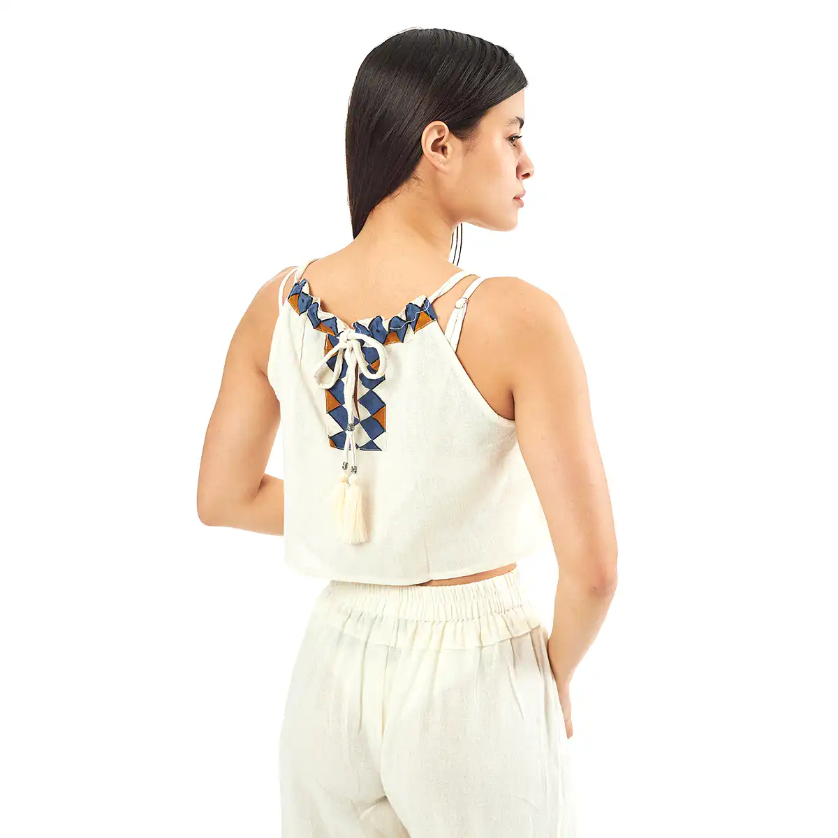 Σέτ Παντελόνι-Verde Γυναικεία Μπλούζα 55-0008 Cotton Ινδίας Άσπρο Σέτ Παντελόνι-Verde Γυναικεία Μπλούζα 55-0008 Cotton Ινδίας Άσπρο