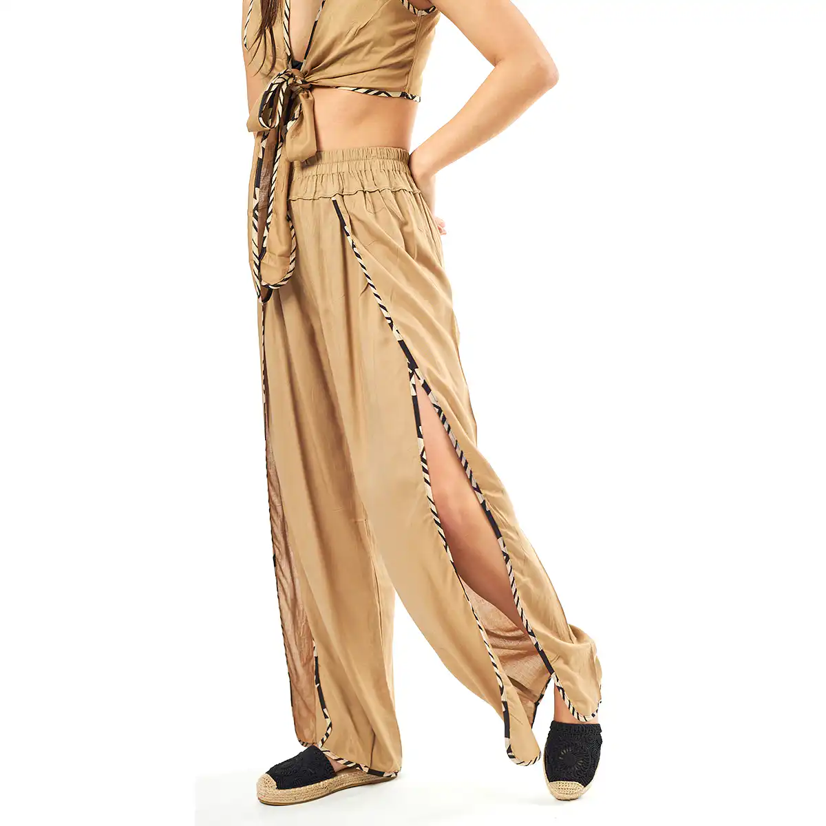 Verde ΓυναικείοΠαντελόνι 55-0009 Cotton Ινδίας Μπέζ