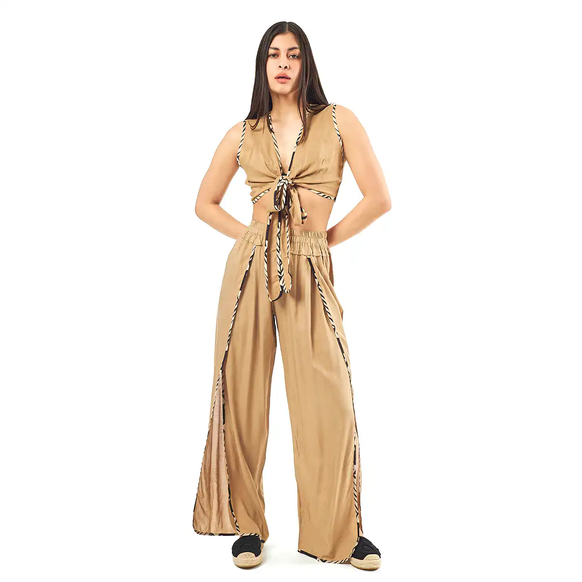 Verde ΓυναικείοΠαντελόνι 55-0009 Cotton Ινδίας Μπέζ