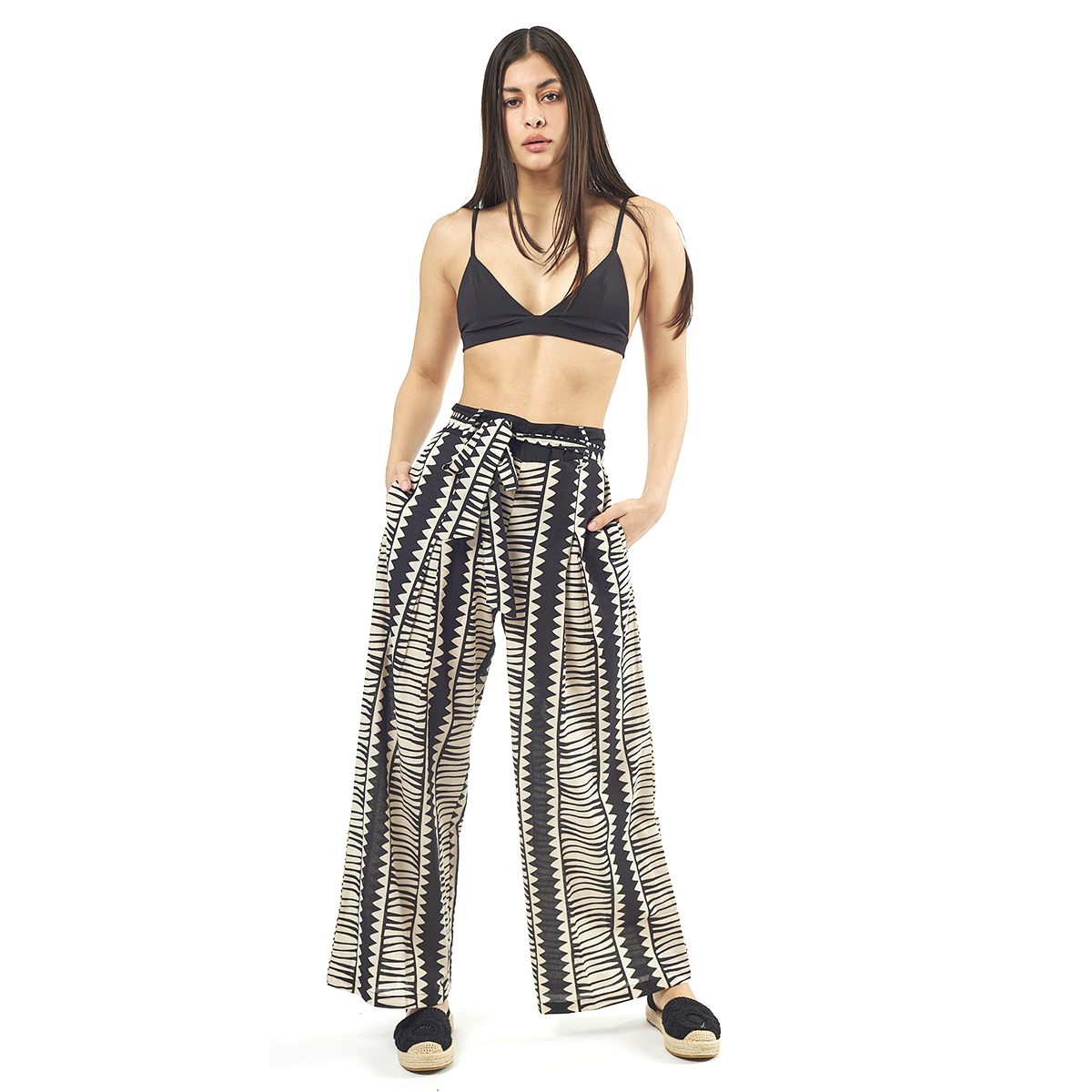 Verde Γυναικείο Παντελόνι 55-0010 Cotton Ινδίας Πολύχρωμο