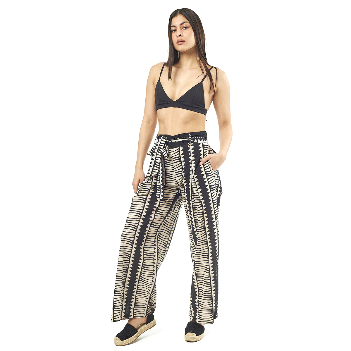 Verde Γυναικείο Παντελόνι 55-0010 Cotton Ινδίας Πολύχρωμο