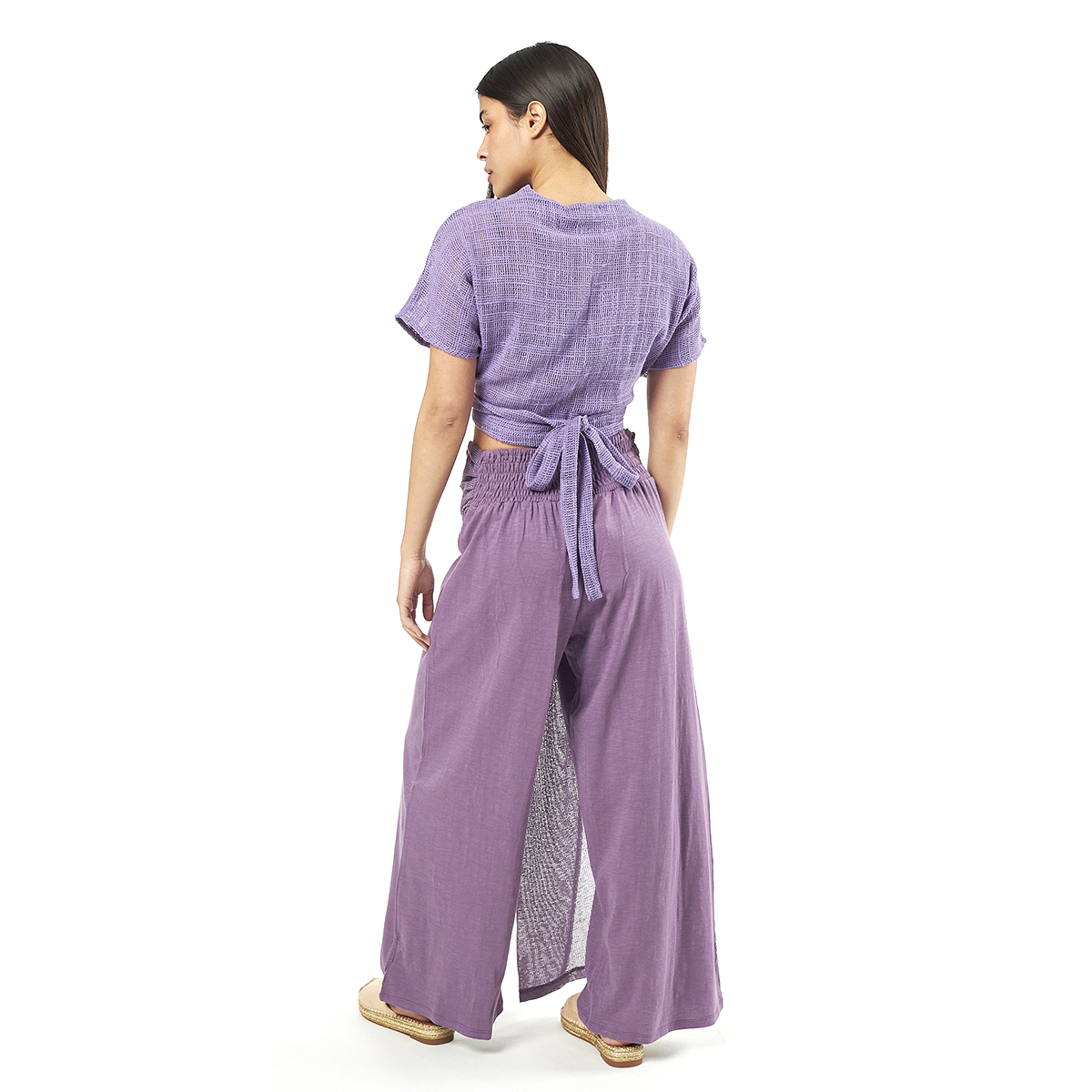 Verde Γυναικείο Παντελόνι 55-0011 Cotton Ινδίας Λιλά