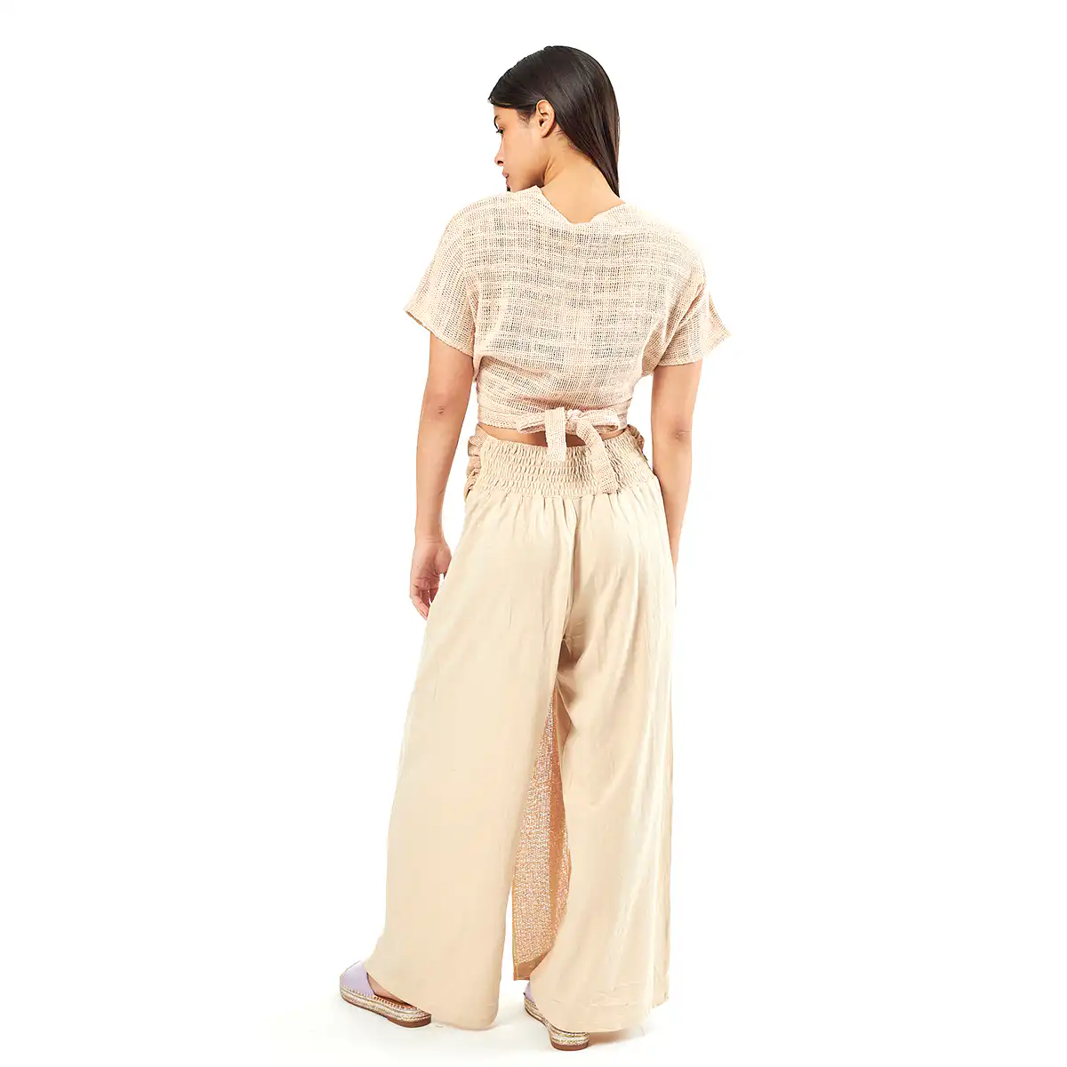 Verde Γυναικείο Παντελόνι 55-0011 Cotton Ινδίας Μπέζ